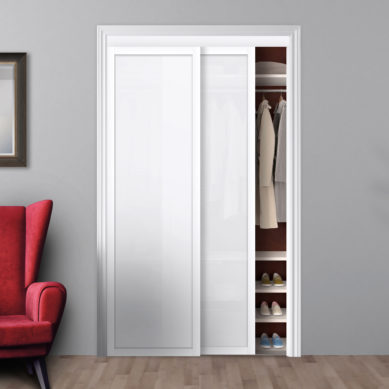 Twilight 1-Lite Bypass Door - Renin Bypass Closet Doors