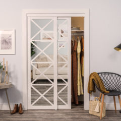 Lace Multi-X Design Bypass Door - Renin Bypass Closet Doors