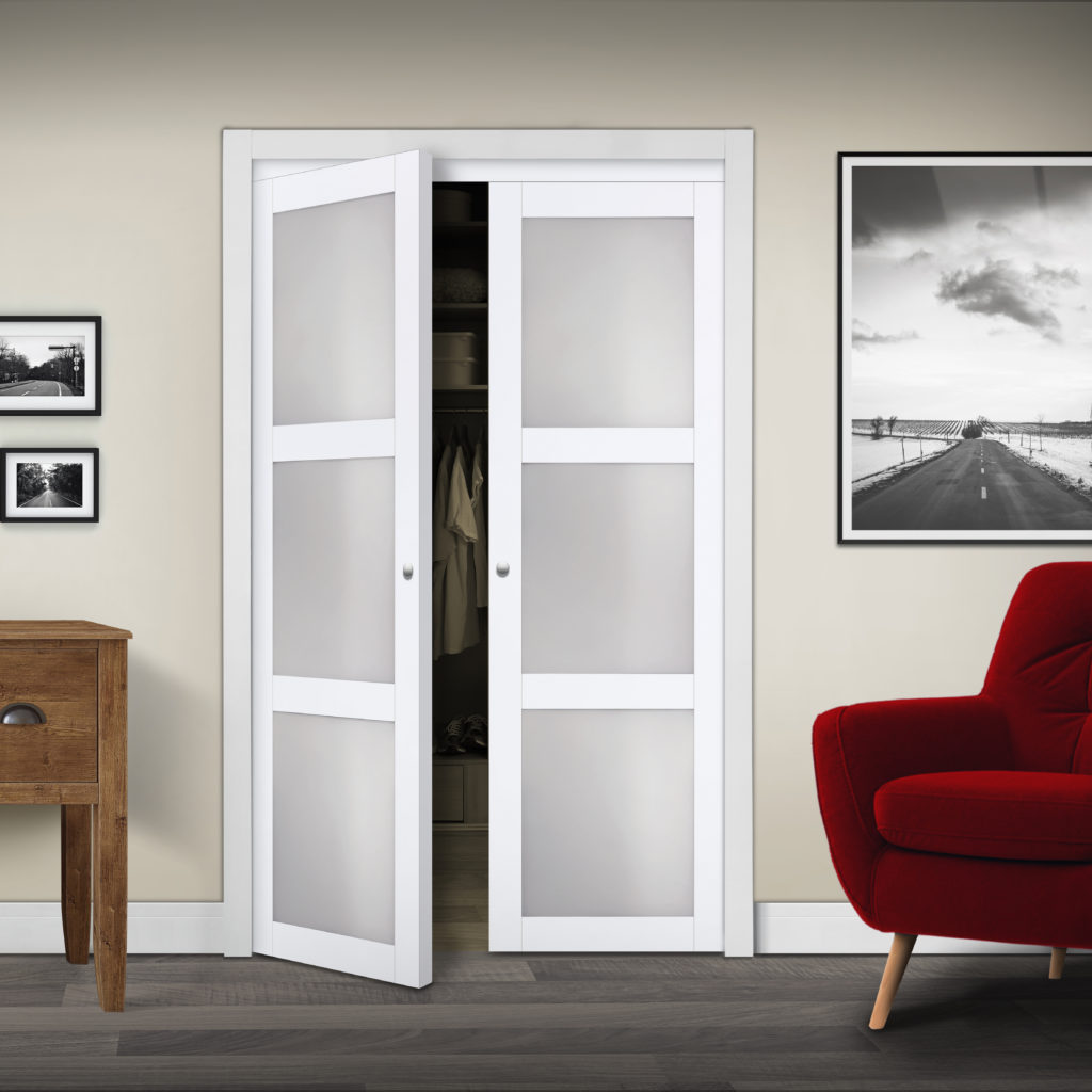 Euro 3-Lite Design Pivot Door - Renin Pivot Closet Doors