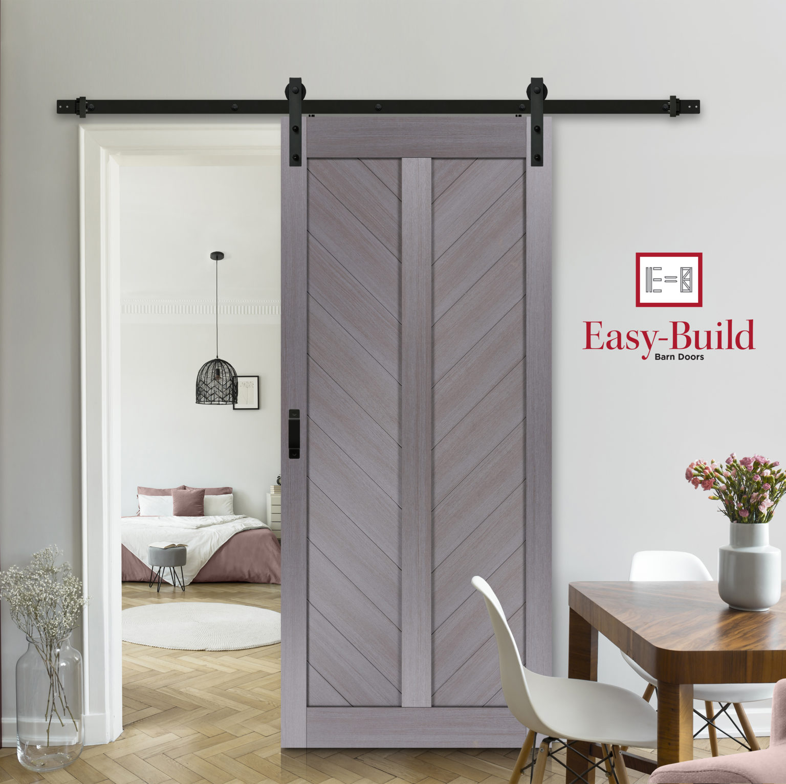 Easy Build Langley Chevron Design Barn Door Kit Renin Easy Build Complete Barn Door Kits 